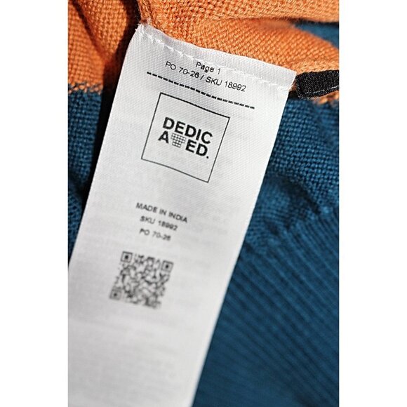 Dedicated. - Men's Mora Cut Mountain Pullover Sweater- Orange Multicolor, Large - Picture 10 of 11